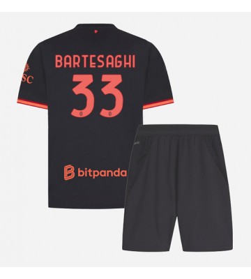 AC Milan Davide Bartesaghi #33 Tredjetrøje Børn 2026-27 Kortærmet (+ Korte bukser)
